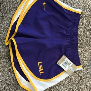 Nike Women's Athletic Shorts in Purple and Yellow